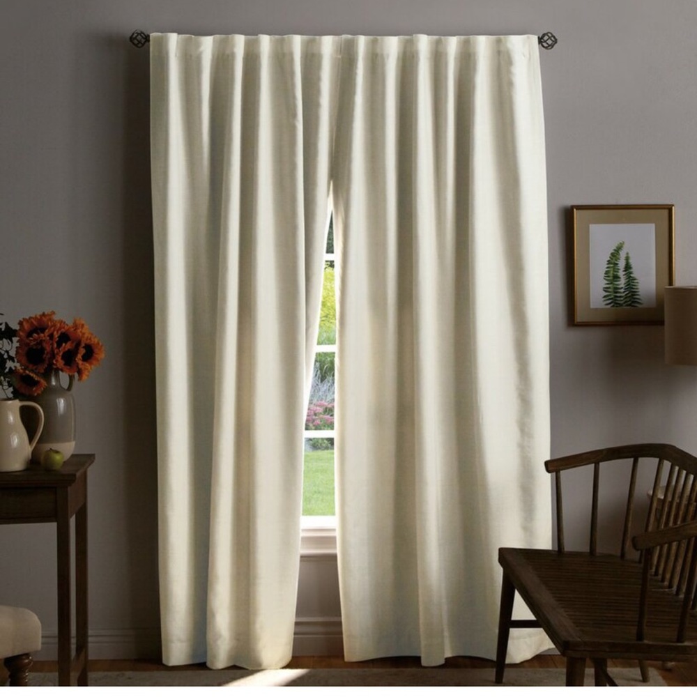 Blackout curtains in beige 50” x 84”